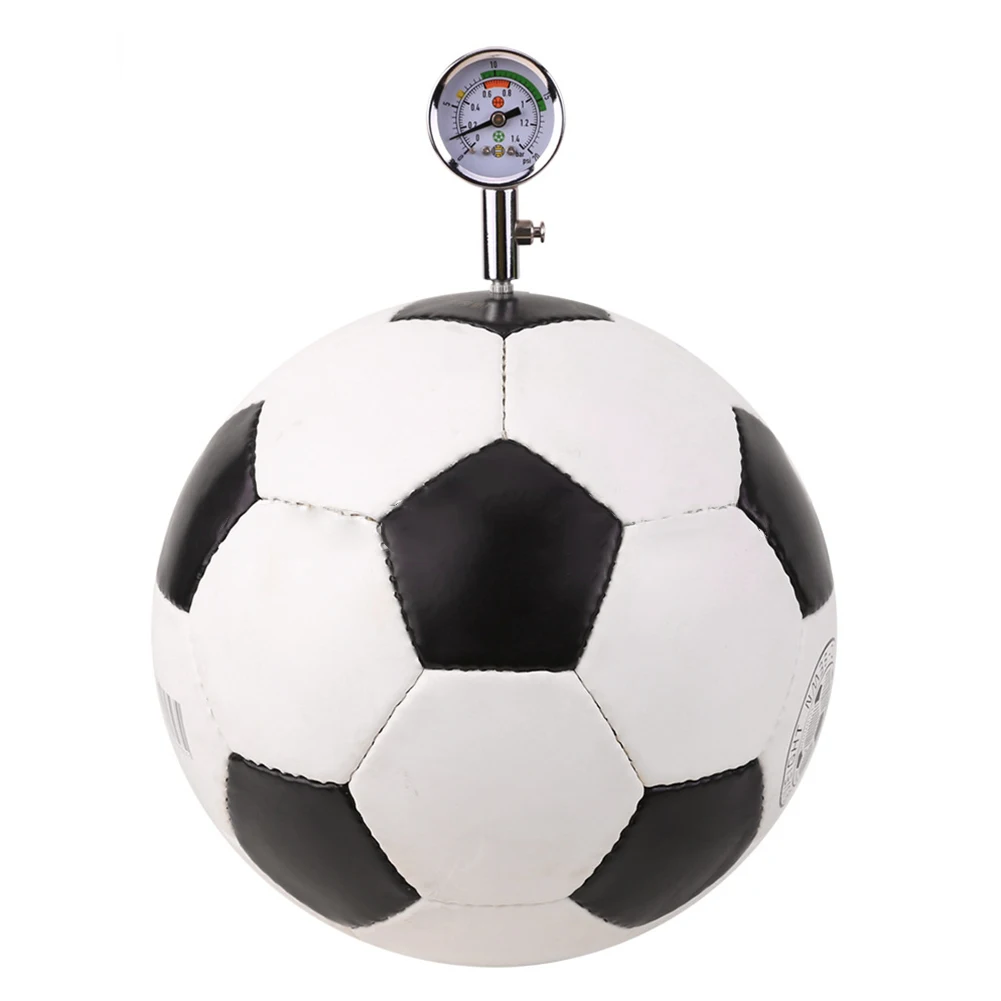 Barometer Bola Basket Portabel, Barometer Bola Sepak dengan Katup Pelepas Udara, Alat Ukur Olahraga Cepat yang Dapat Diisi Angin