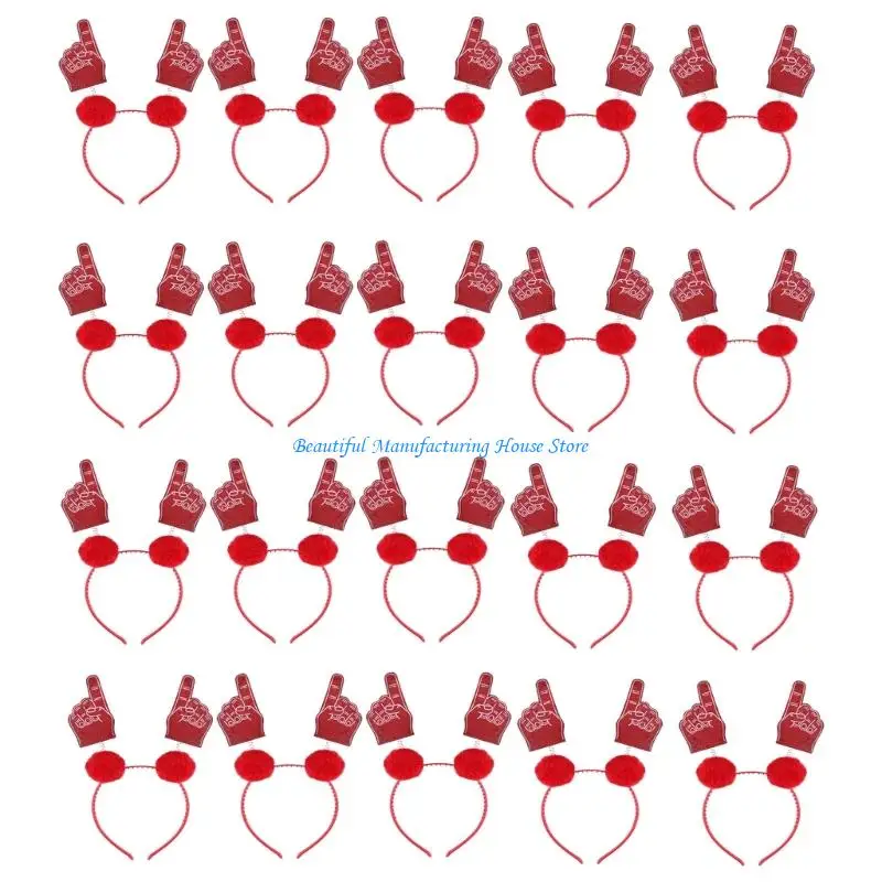 E56A Cheerleading Sports Design Headbands For Girls Boys Soccer Cheer Fan Event Washable Stretchy Fit