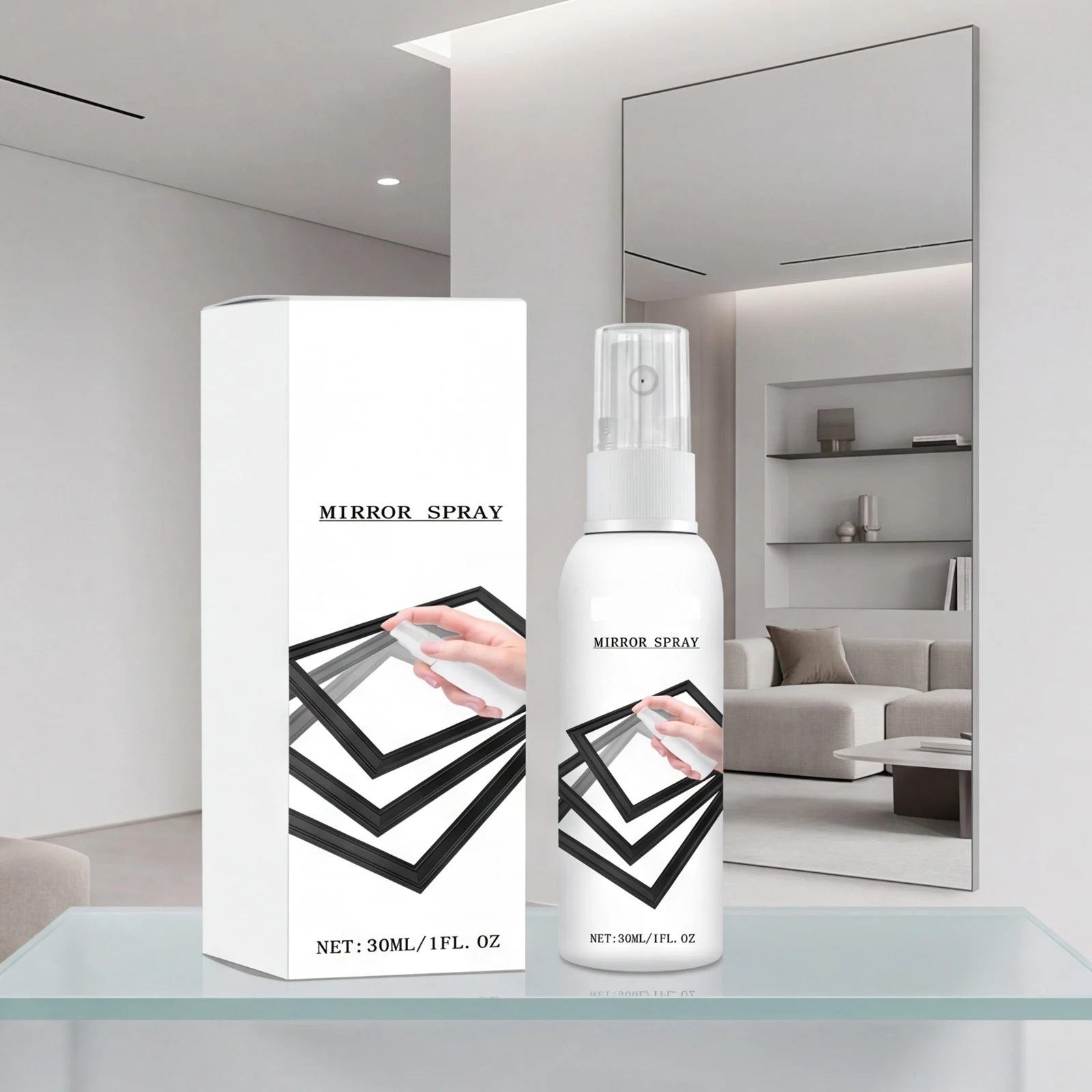 Reflective Window Spray 30 ML Easy To Apply Glass Coating Spray Glass Cleaner Sprays for Cars Mirrors and Other Glass Surfaces
