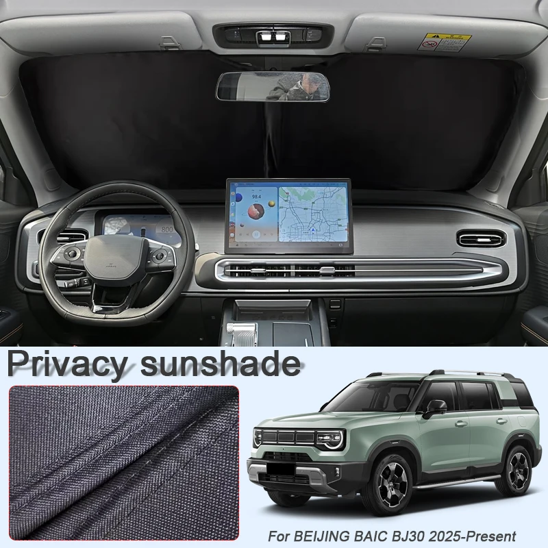 Car Black Window Privacy Sunshade For BEIJING BAIC BJ30 2025-2026 Auto Anti-UV Heat Insulation Protect Cover Interior Accessory