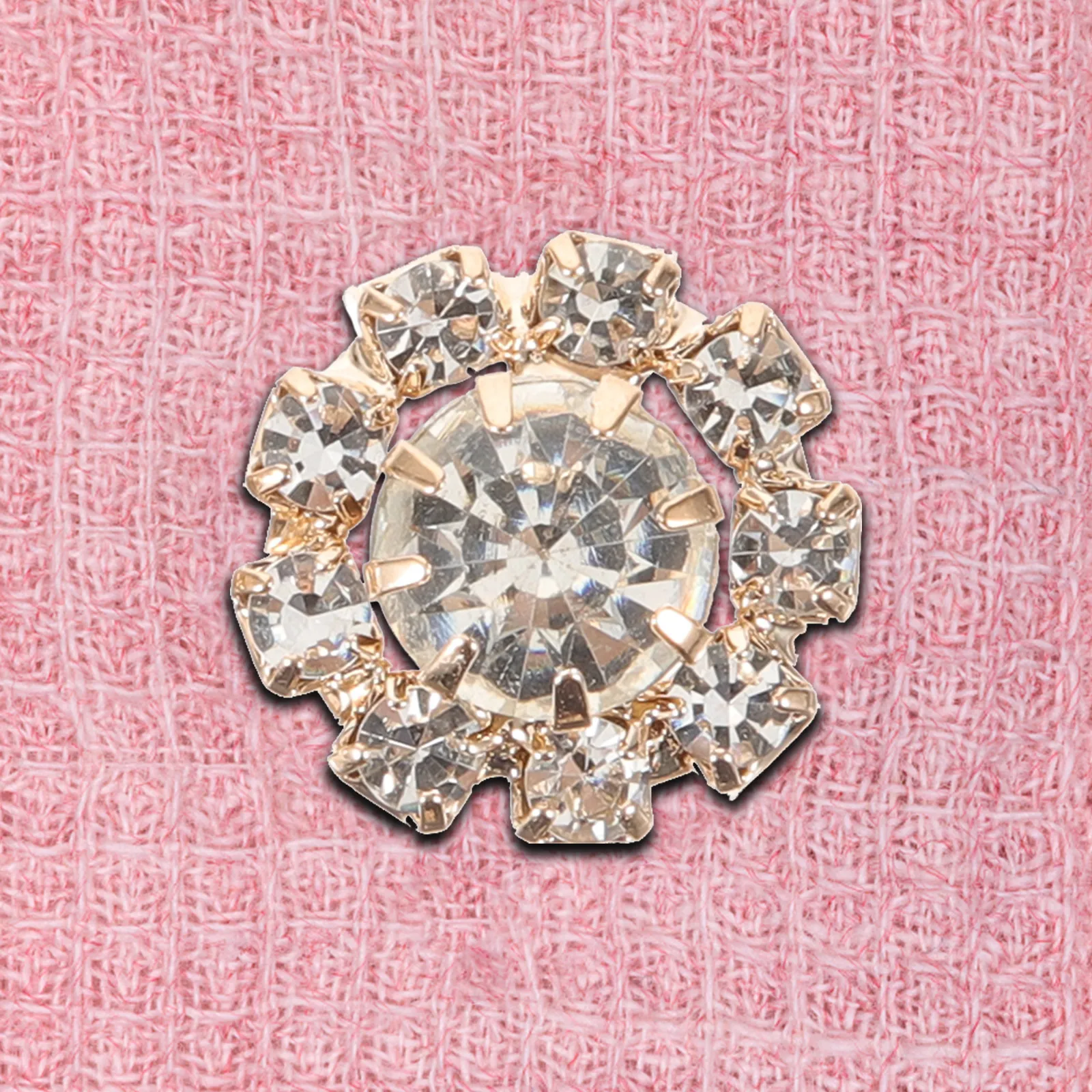 

50Pcs Rhinestone Buttons Crystal Metal Embellishments for DIY Clothing Headpiece Wedding Bridal Craft Charms Flatback