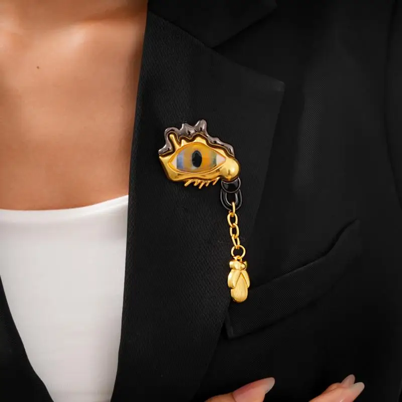 Daily Hollow Keyhole Brooch For Women Trendy Fashion Jewelry Gift Commute Party Wear Accessories