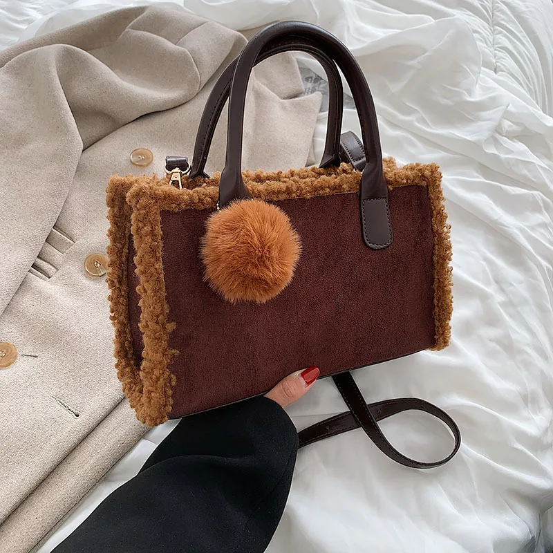 Frosted Bag Women Autumn Winter New Large Capacity Women Bags Vintage Popular Women Single Shoulder Bag Messenger Handbag