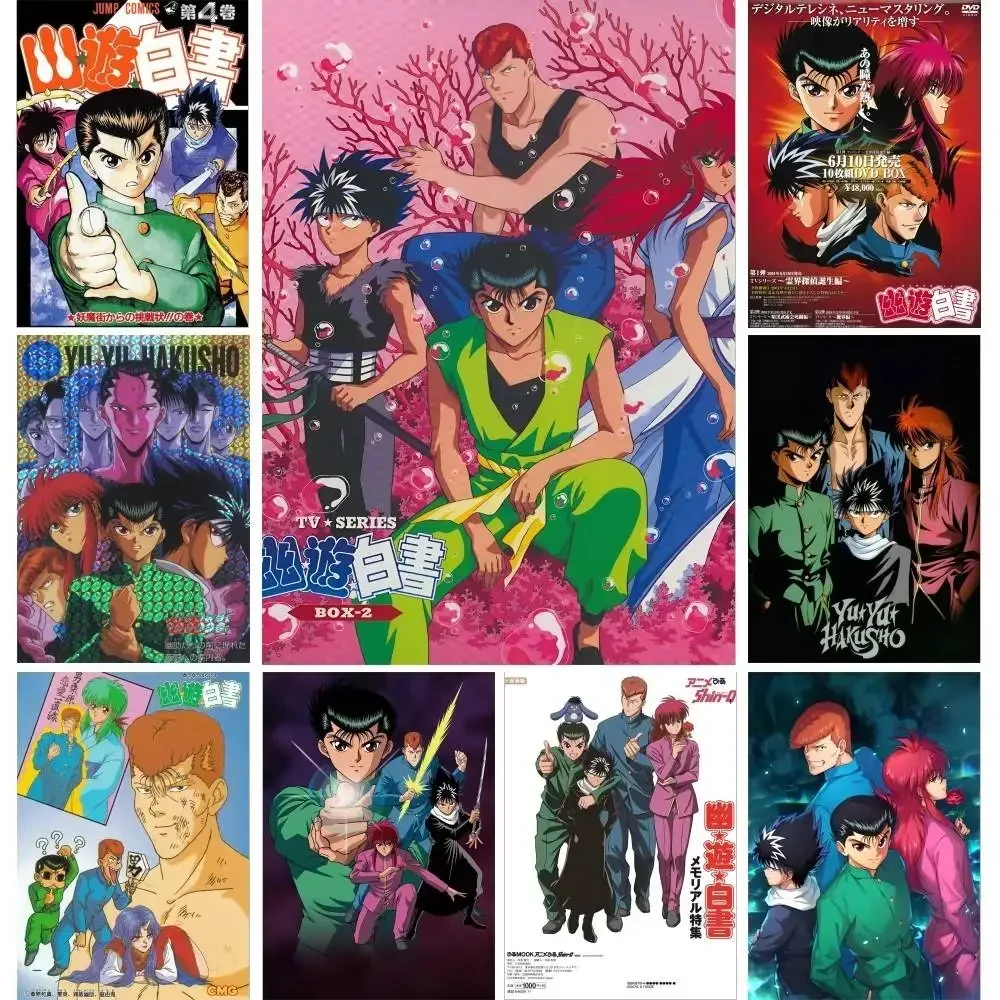 Pósteres de Anime YuYu H-Hakusho para sala de estar, Bar, cafetería, lienzo de calidad, estilo vintage, pintura de cómics, arte, decoración de pared del hogar, imagen