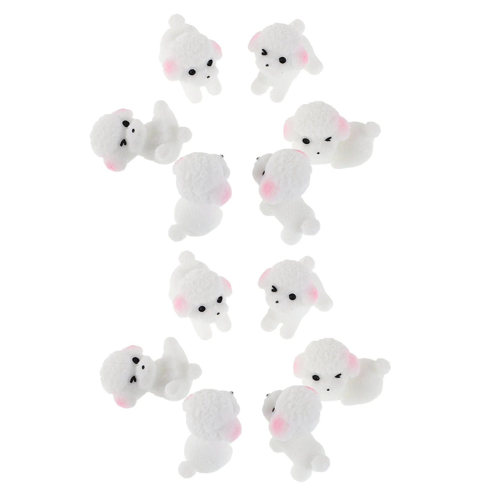 

12Pcs Resin Dog Mini Sculptures Realistic Hand Painted Small Dogs for Car Dashboard Micro Landscape Garden Decoration