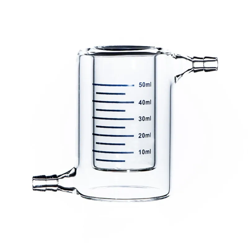 25/50/100/150/200/250/300/500ml Laboratory Jacketed Borosilicate Glass Beaker Double Layer Beaker for Photocatalytic Experiment