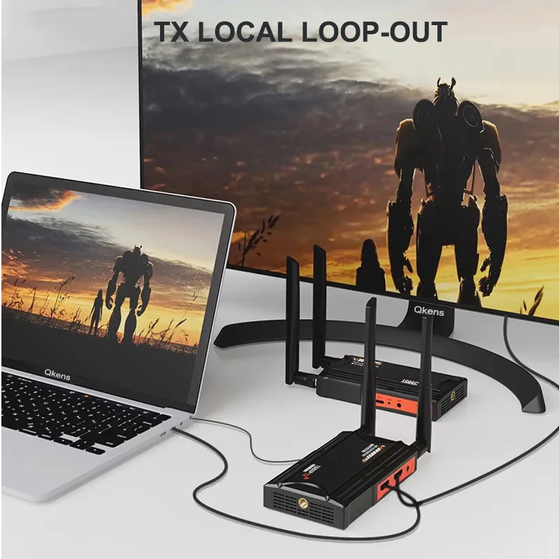 400m HDMI Drahtloser Extender Video-Sender und -Empfänger 2 3 4 5TV Display-Sharing für Kamera DVD Laptop PC zu Monitor Projektor – Detail 16