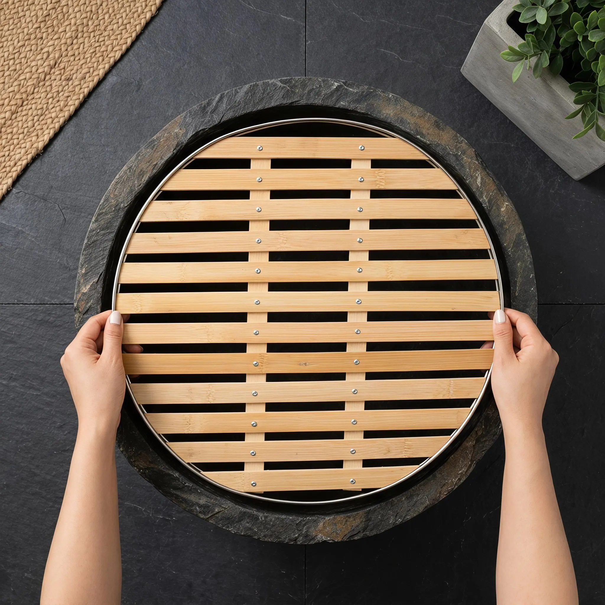 Heavy Duty Fountain Basin Grate Reservoir Grid for Pondless Waterfall Outdoor Indoor Water Garden