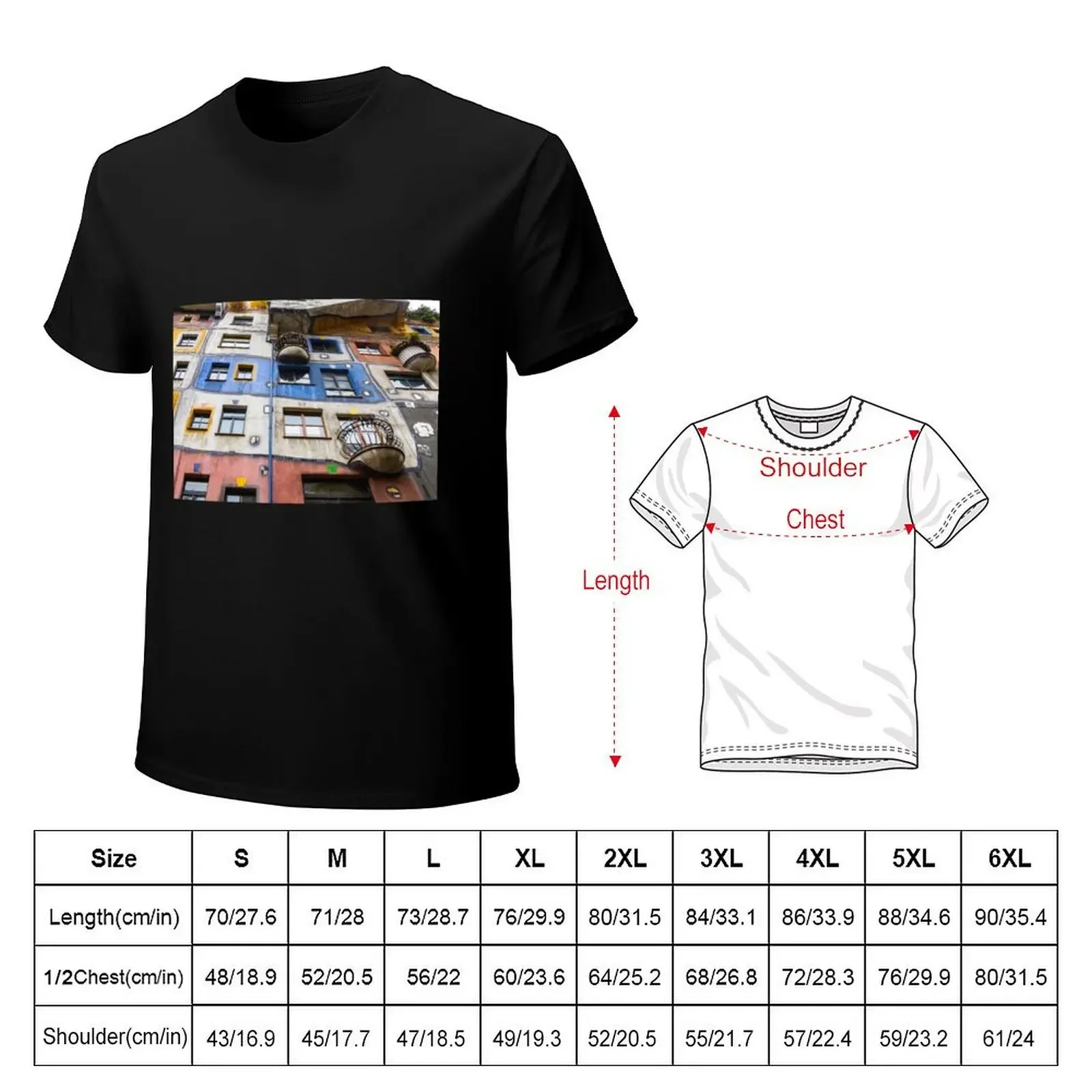 Hundertwasser house in Vienna T-shirt anime blacks quick-drying new edition t shirts for men