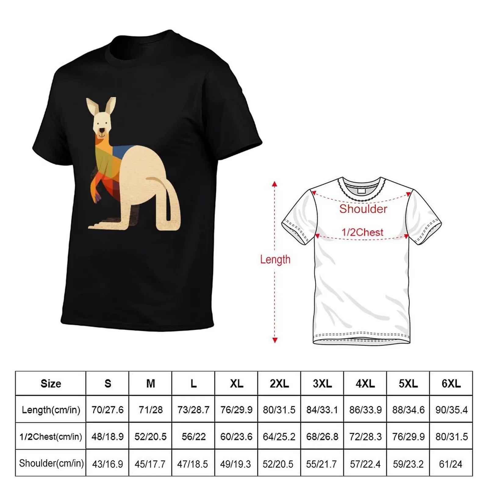 Hello Kangaroo T-Shirt blue lock Blouse fitted t shirts for men