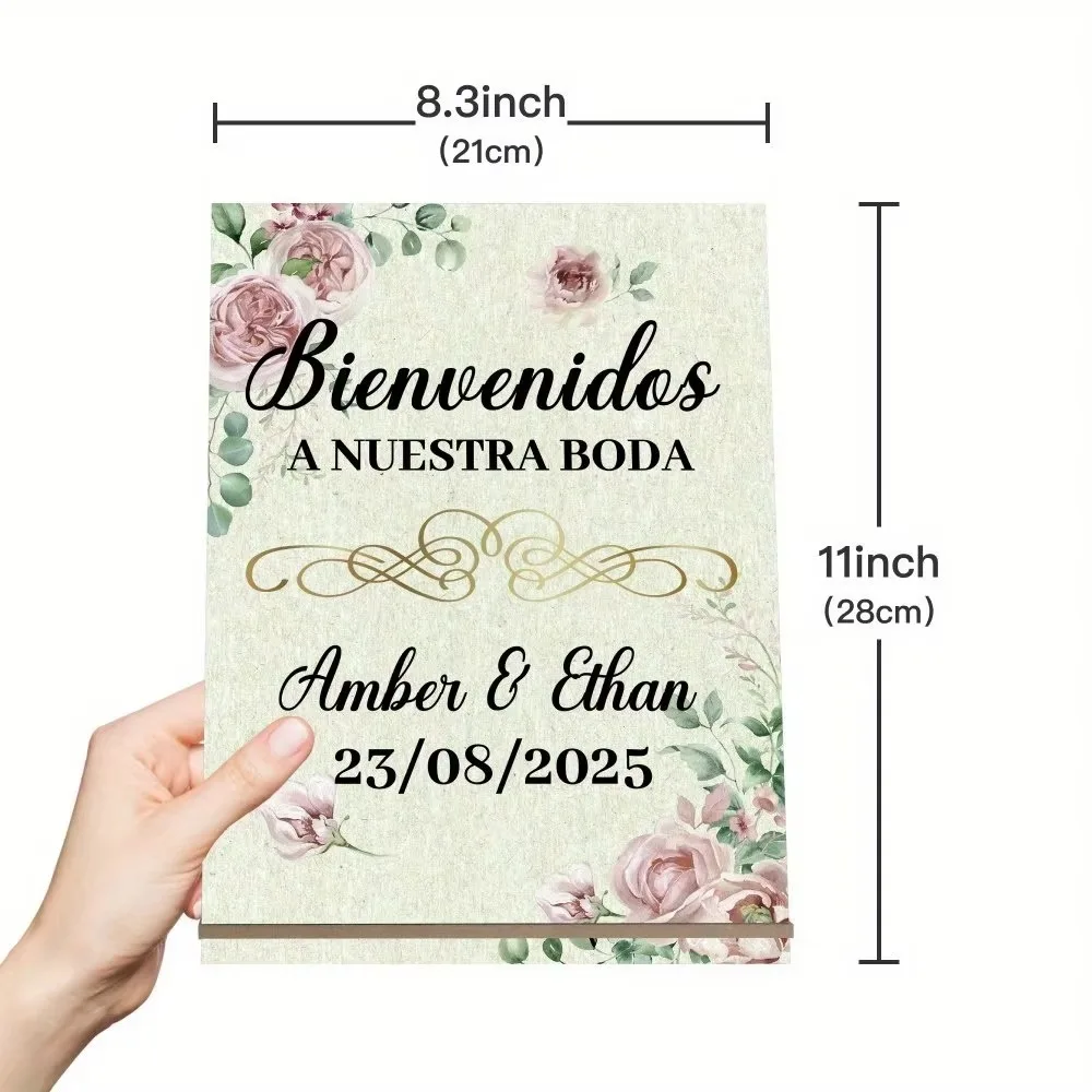 CIFbuy Custom Spanish Wedding Wooden Sign, Ceremony Table Decor Gift