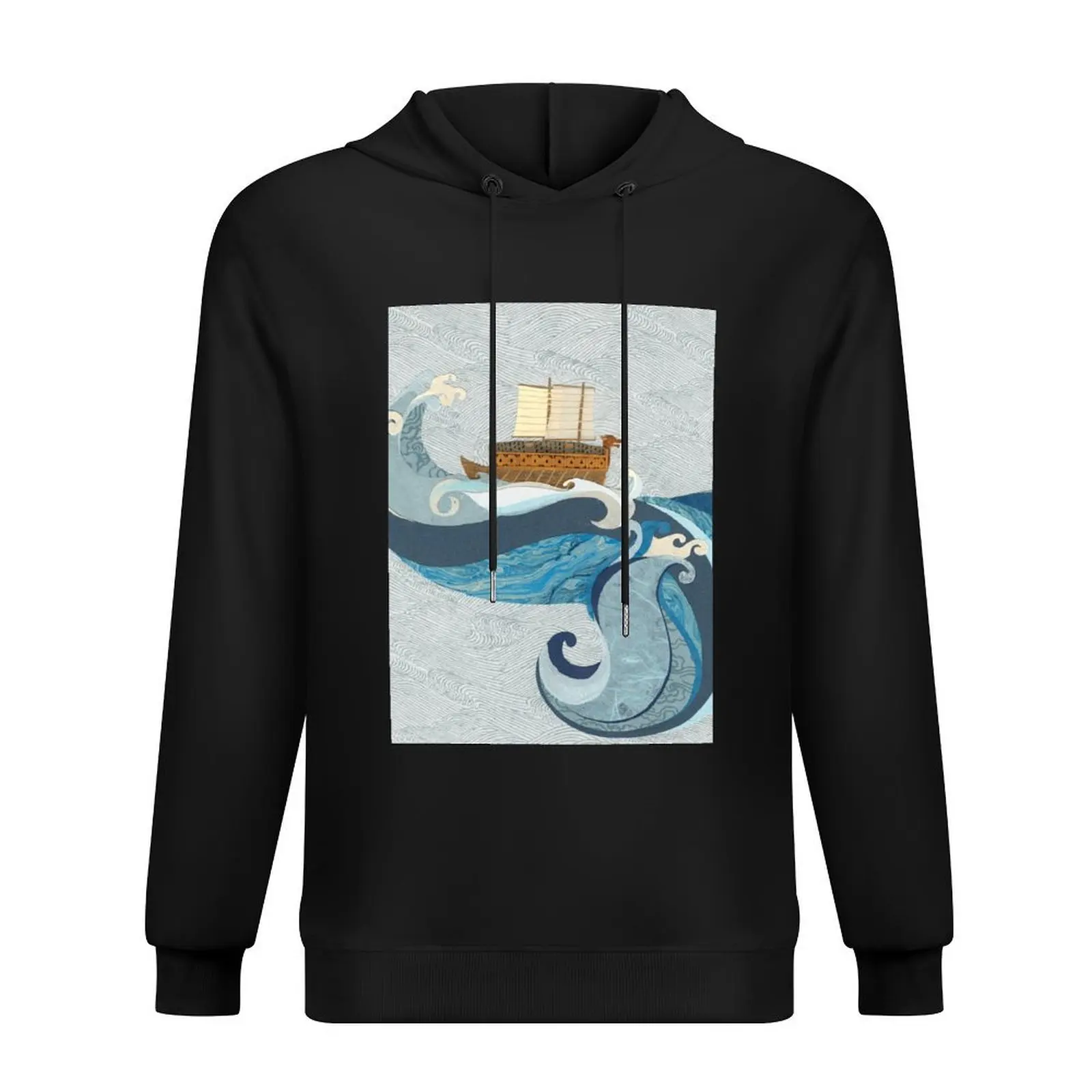 

The Turtle Ship: Back Cover Hoodie male clothes winter clothes graphic t shirts men mens clothes big size hoodie