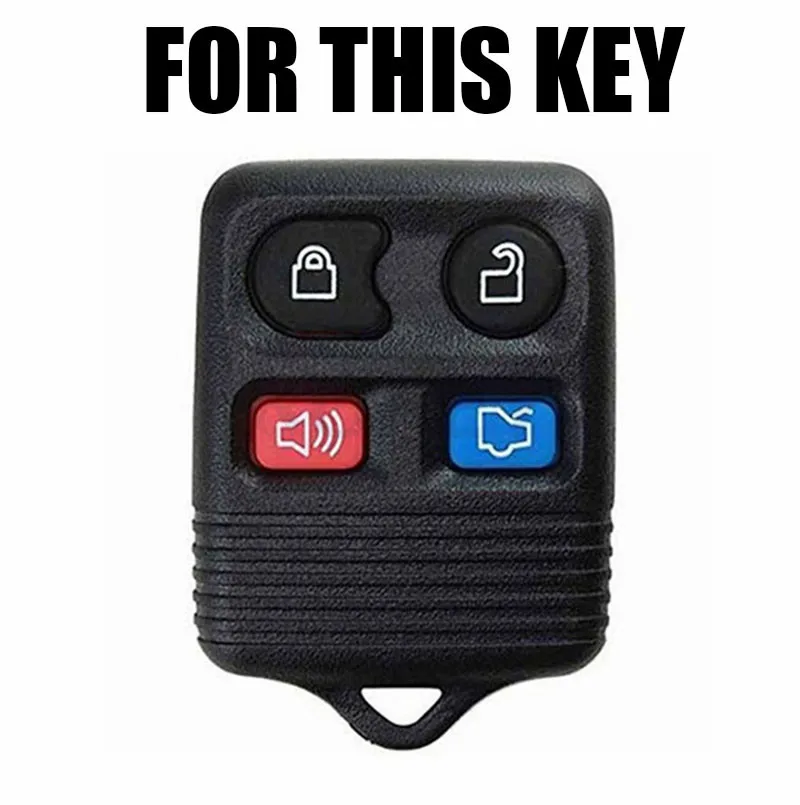 Silicone Key Case Cover Shell For Mercury Cougar Grand Marquis Mariner Montego Sable For Lincoln Ford Focus Remote Fob Protector