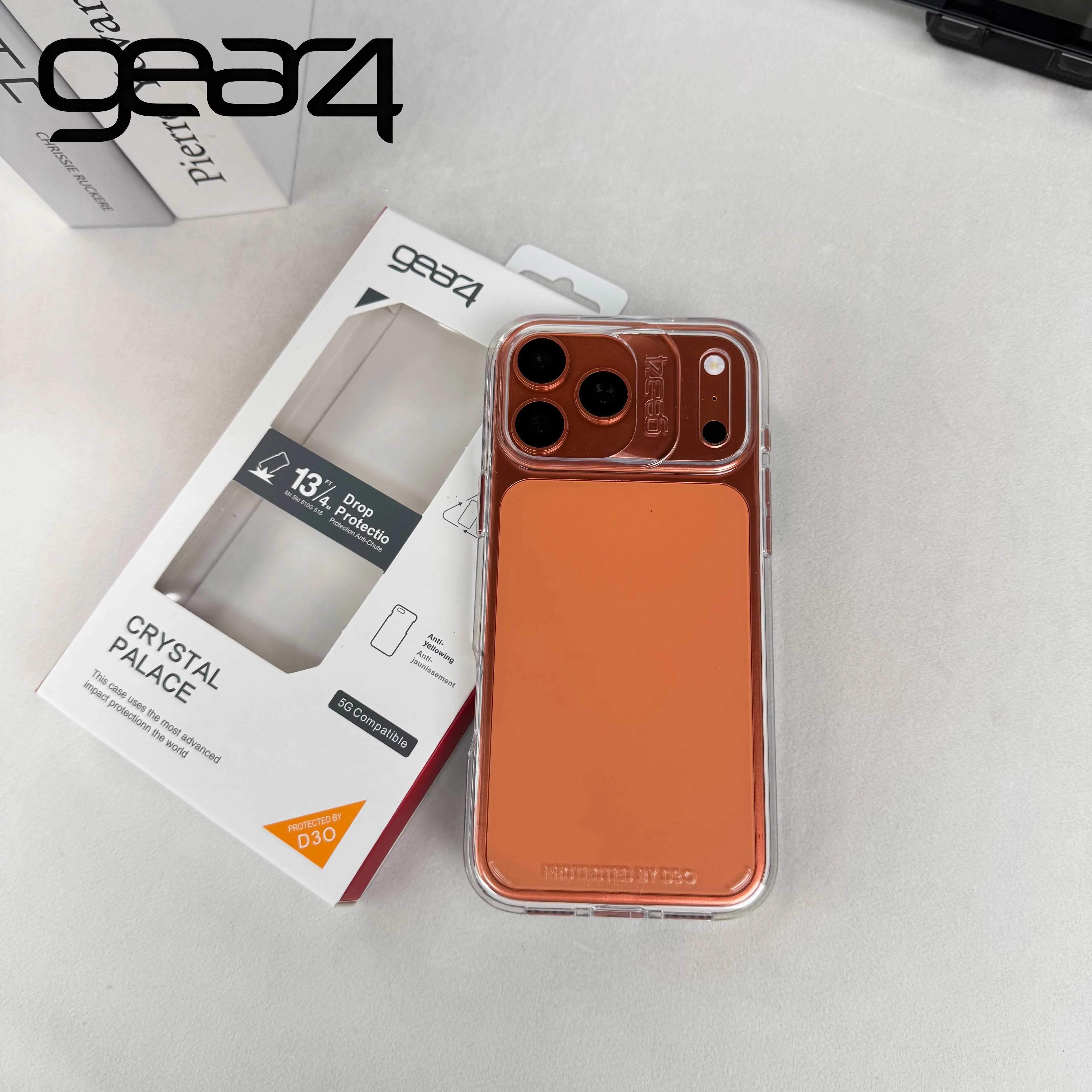 Официальный чехол Gear4 Clear Otter Armor Box для iPhone 17 Pro Max, Air 16, 15, 14 Plus, 13, 12, противоударный, D30, полная защита