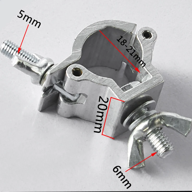 B*1PCS Silver Aluminum Alloy Stage Lights Truss Clamp DJ Light Clamps Hooks For LED PAR Moving Head Beam Spot Clamps