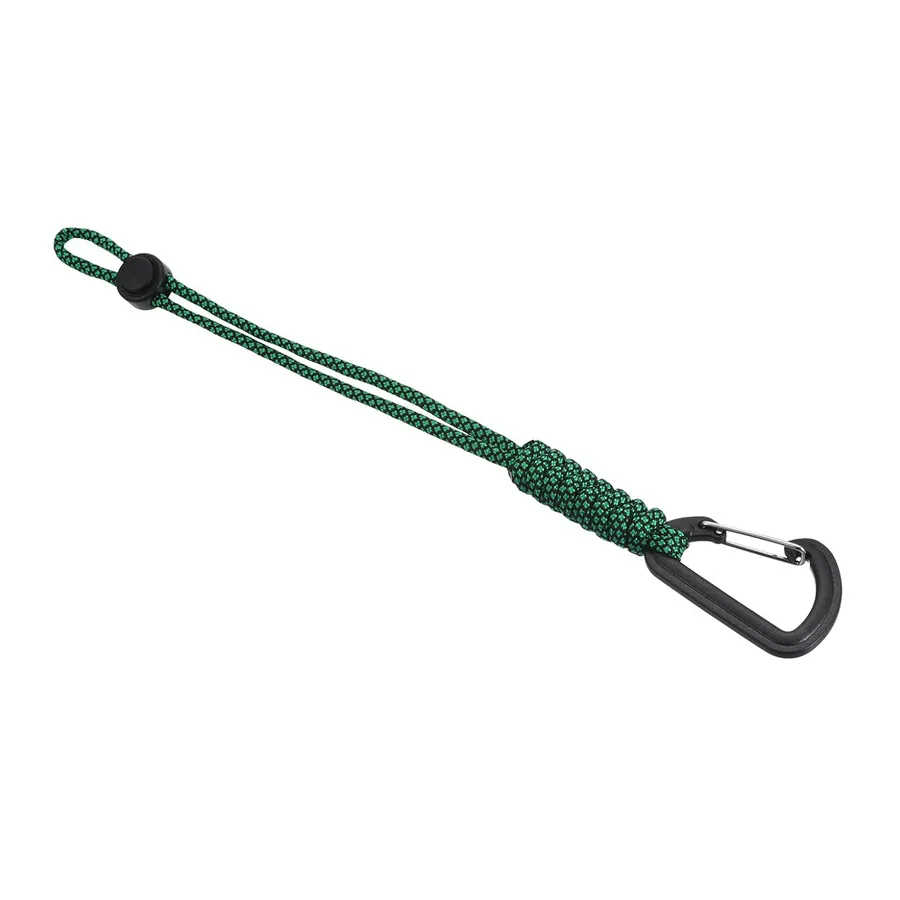 حبل معصم قابل للسحب على شكل حرف D للكاميرا والهاتف المحمول وقضيب الصيد وحزام EDC المحمول المضاد للضياع