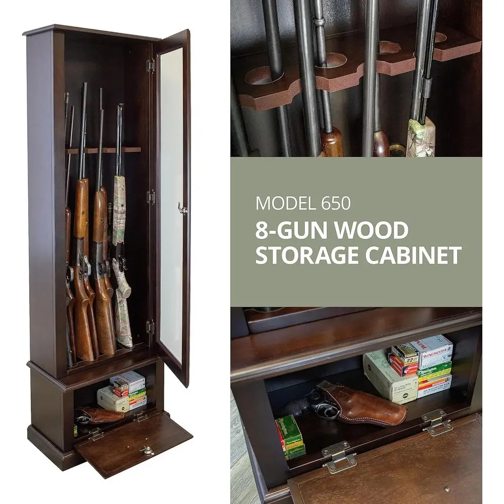 Rifle Storage Cabinet with Secure Glass Front