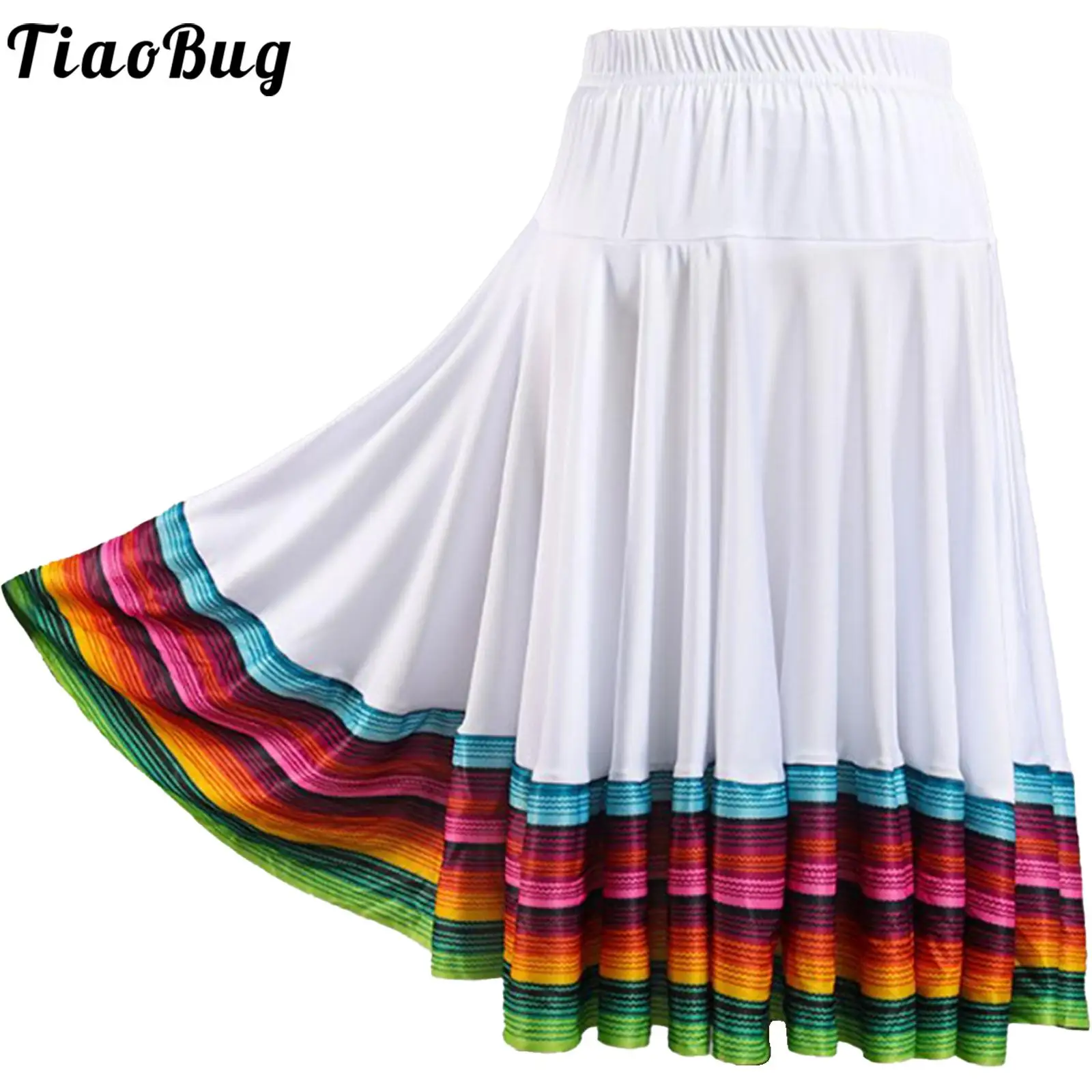 

Womens Folk Dance Skirts Full Circle Spanish Mexican Flamenco Ballroom Dance Folk Dancing Stage Performance Skits Costume