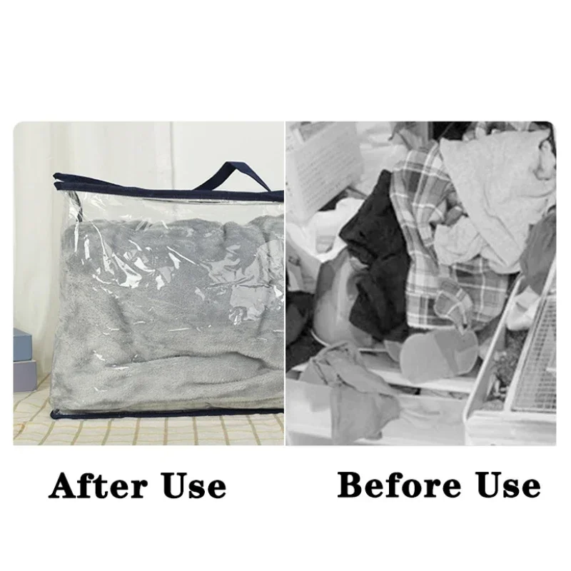 Quilt Pillow Storage Bags Moving Bedding Packing Bags Transparent PVC Storage Bags Blanket Packing Bags Pillowcase Bags