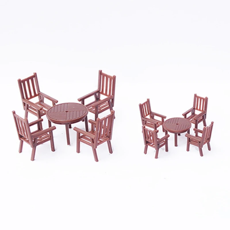 1 Set Of Mini Simulation Table And Chair Model Scene Toy Furniture Accessories