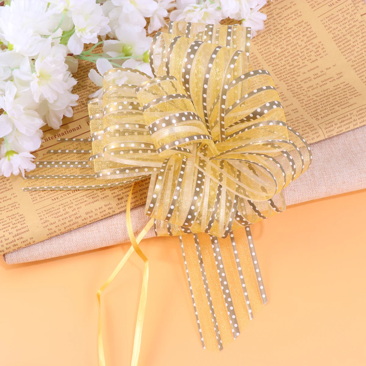 

10pcs Yarn Pull Thickened Gift Decorative For Christmas Wedding Party Ribbon Set String Bows Wedding Pull Bows Decoration