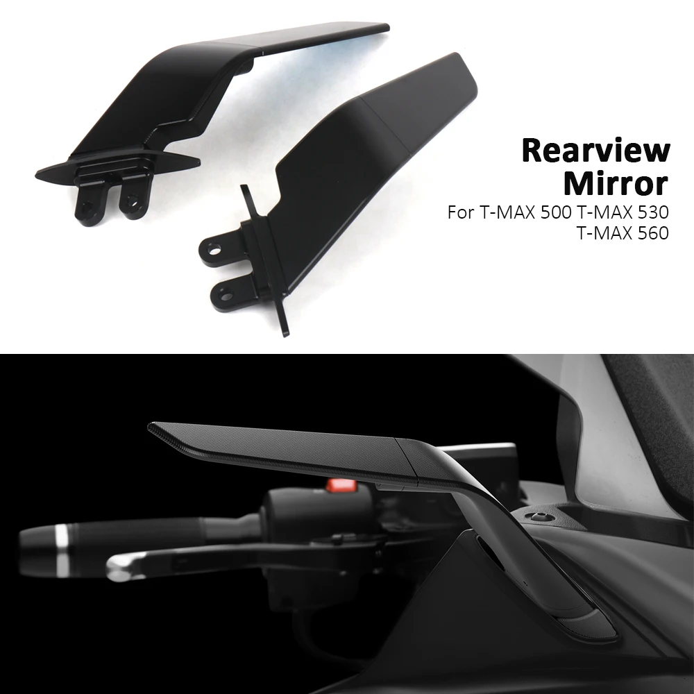 

For Yamaha T-MAX 500 04-12 TMAX 530 12-19 T-MAX560 2020 2021 Motorcycle Stealth Mirrors Sport Wind Wing Adjustable Side Rearview