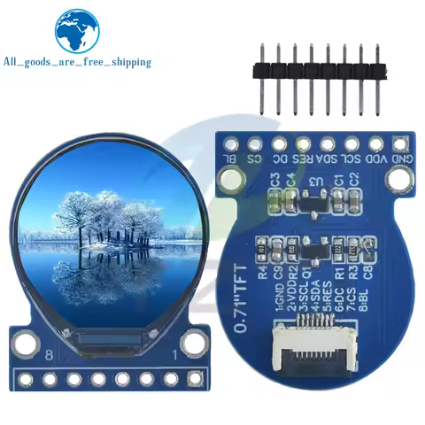 TFT Display 0.71 Inch TFT LCD Display Module Round RGB 160*160 GC9A01 Driver 8PIN SPI Interface 160x160 PCB For Arduino