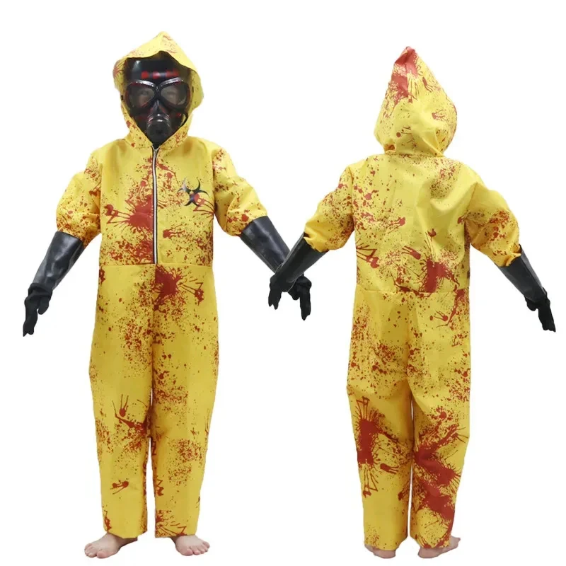 ♥ Disfraz de Cosplay de Anime AA para Halloween, Disfraz Protector contra Virus de Peligro Biológico y Radiación Nuclear para Adultos, Disfraz de Zombie Infantil, Nuevo 2026