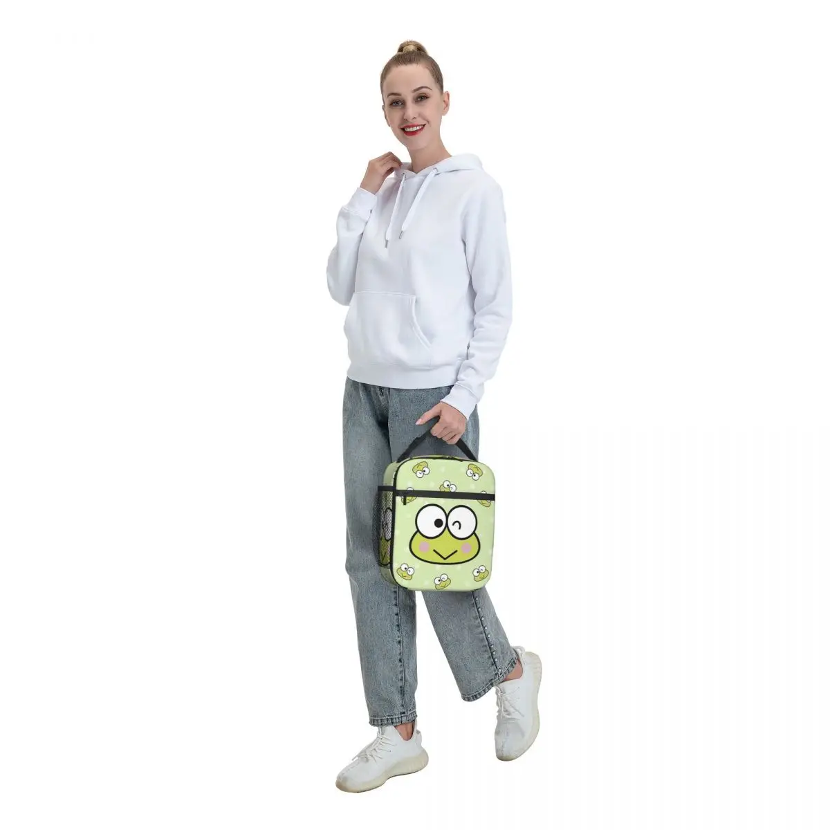 Scatole da pranzo portatili personalizzate Kawaii Keroppi per le donne borsa termica per il pranzo isolata per alimenti a tenuta stagna studente per