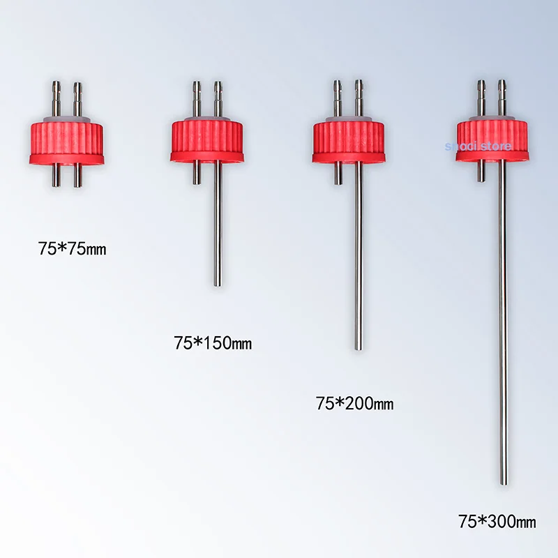 GL45 Refill Bottle Caps Single Side Extension Refill Cap Stainless Steel Red Feeding Bottle Accessories Reagent Bottle Cap，1Pcs