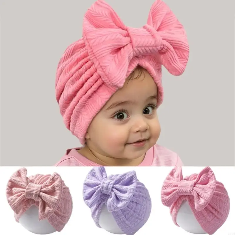 

Baby Turban Hat Solid Color Headwrap Hospital Nursery Hat Newborn Bun Knot Cap Soft Bonnet Cap for Infant Toddler A2UB