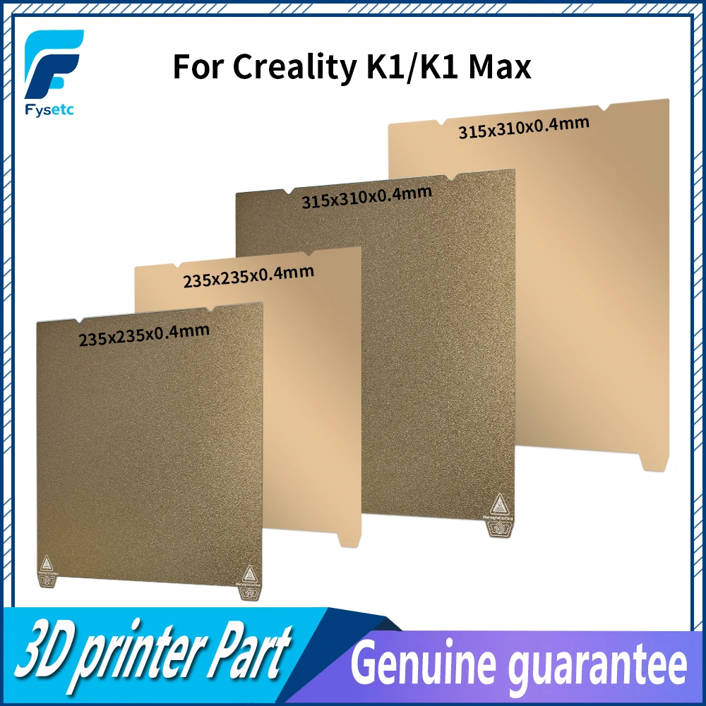 for Creality K1/K1 MAX Ender 3 S1 Pro Ender3 S1/5 S1 Steel Plate Texture PEI Spring Steel Sheet Buid Plate Smooth PEl Surface