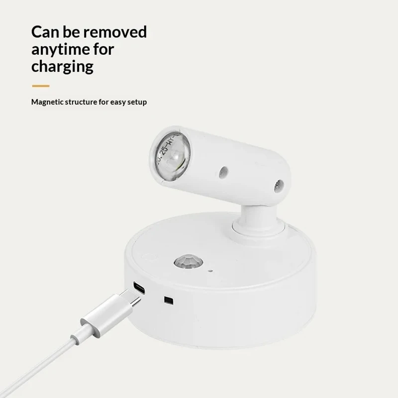 RGB Charging Wall Lamp Wall Washing Lamp Adjustable Light Picture Light Magnetic Suction Spotlight Bedroom Bedside Reading Lamp