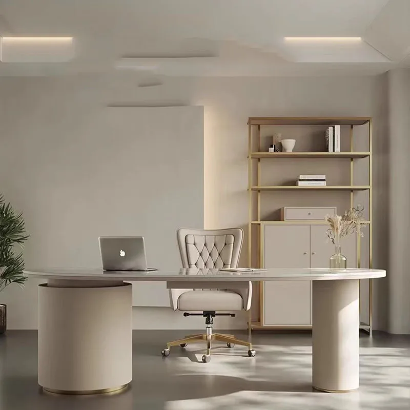 Motion Desk Office Furniture Tables Table Computer Offices Economic Desks Bureaux Auxiliary Room Modern White Work Home Luxury