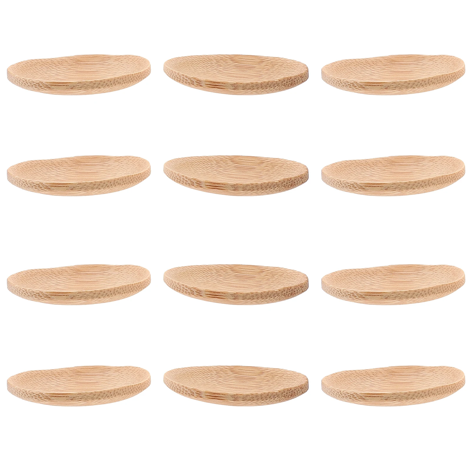 

12 Pcs Bamboo Soy Sauce Dishes Small Tableware Japanese Retro Style Condiment Bowls Sauce Cups Dipping Bowls Leak Proof Design