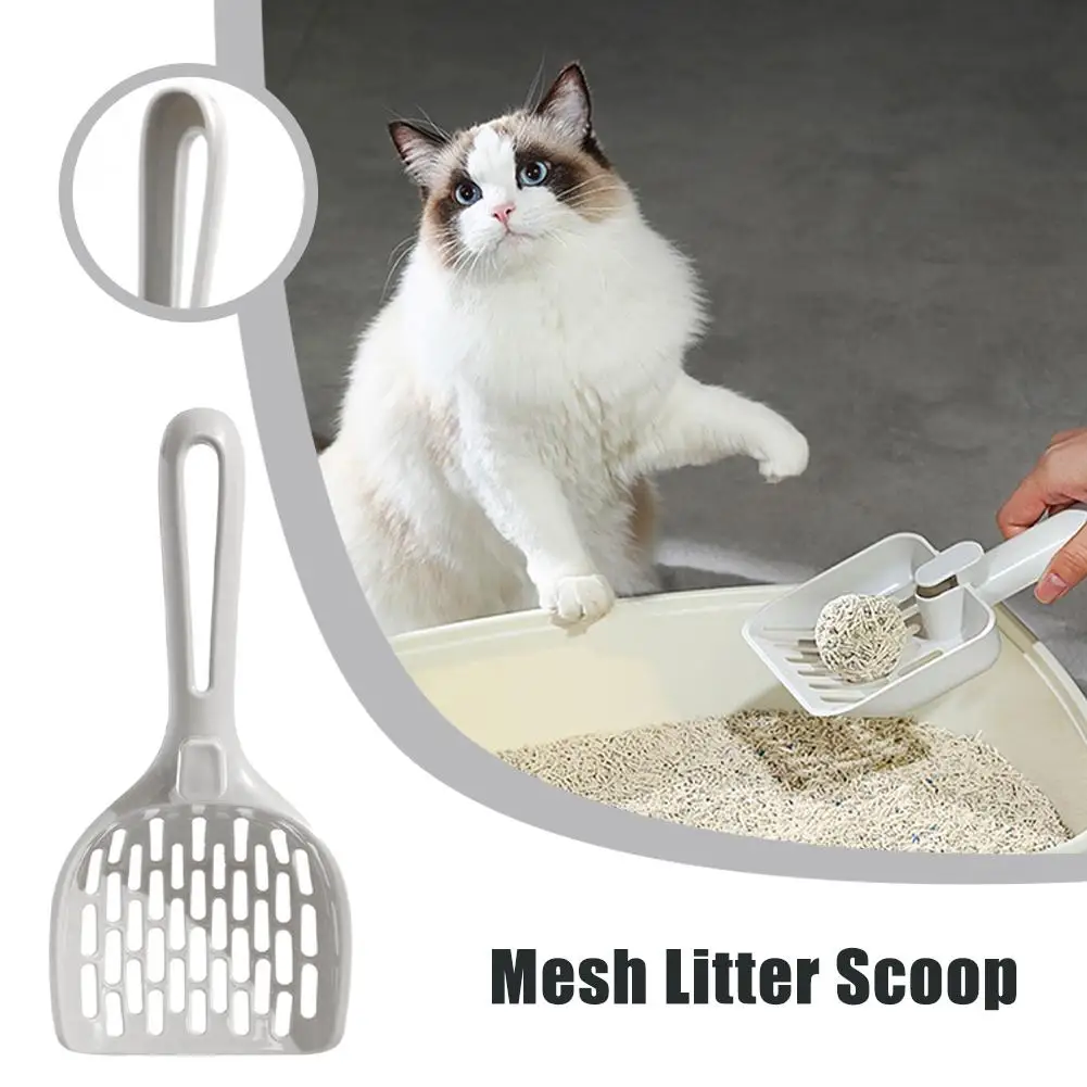 Cat Litter Spoon Shovel Mesh Shape Pet Toilet Poop Artifact Gray Color Shovel Cleaning Sand Tool Garbage T3K5