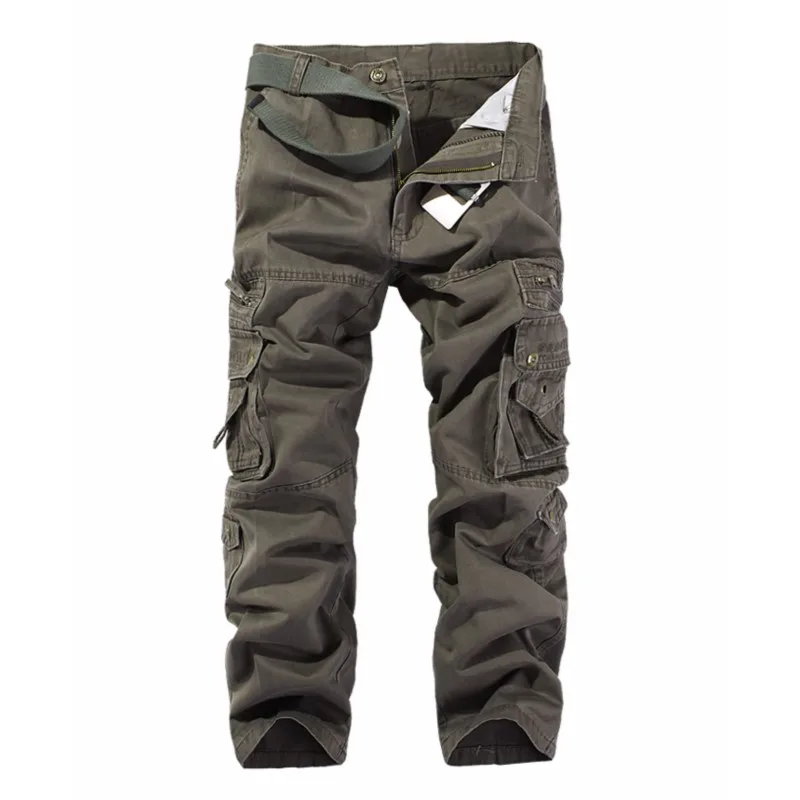 

Fashion Military Cargo Pants Men Baggy Tactical Overall Oustdoor Casual Cotton Loose Cargo Trousers Male Multi Pockets Big size