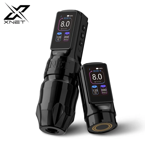 Xnet Titan Max-máquina de tatuaje inalámbrica, pluma rotativa, Motor Sin Núcleo, batería de pantalla táctil multifunción de 2400m, 1-12V para cuerpo de artista