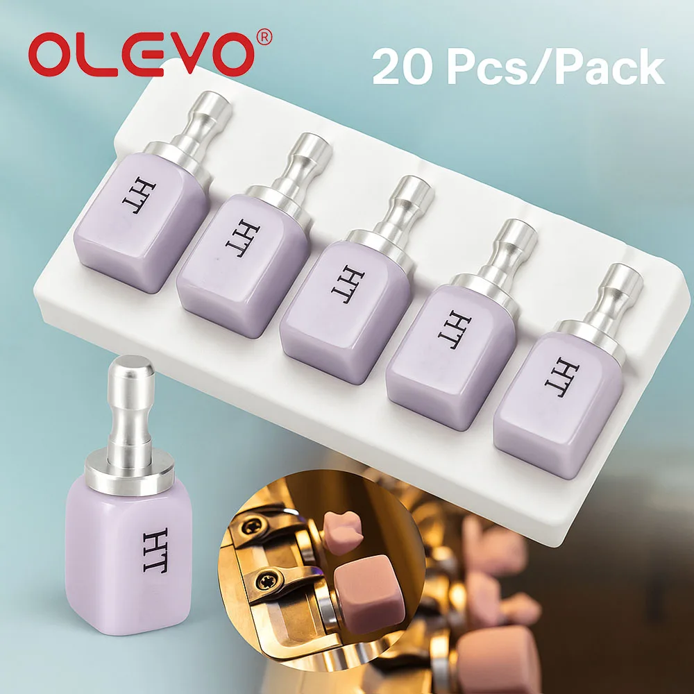 

20 Pcs Dental Lithium Disilicate C14 HT Glass Ceramic Blocks for Aesthetic Chairside CAD/CAM Sirona Restorations Odontología