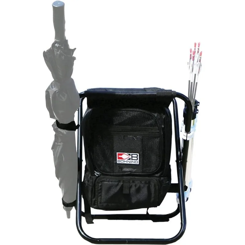

Bohning Camp Stool/Backpack with Built-in Cooler Camp Stool, Black