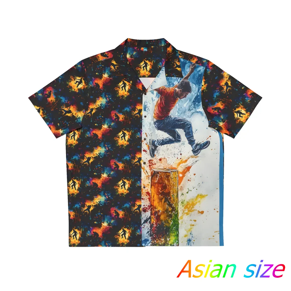 

Hawaiian Beach Extreme Sports Graphic Shirts Men's Short-sleeved Casual Shirts Seaside Vacation Quick-drying Breathable Blouses