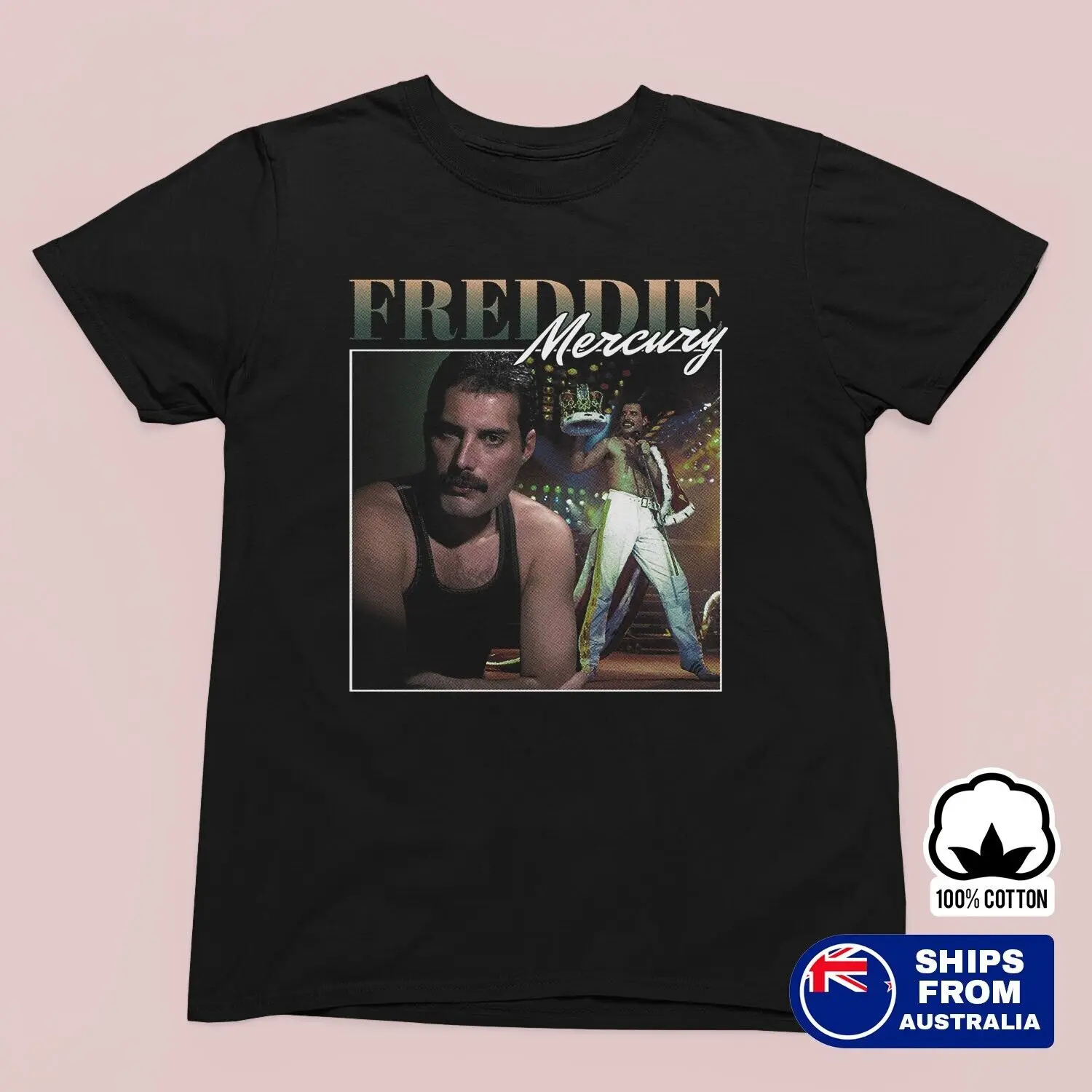 Freddie Mercury Dual Pose Graphic T-Shirt – Queen Frontman - Men's & Women's Tee