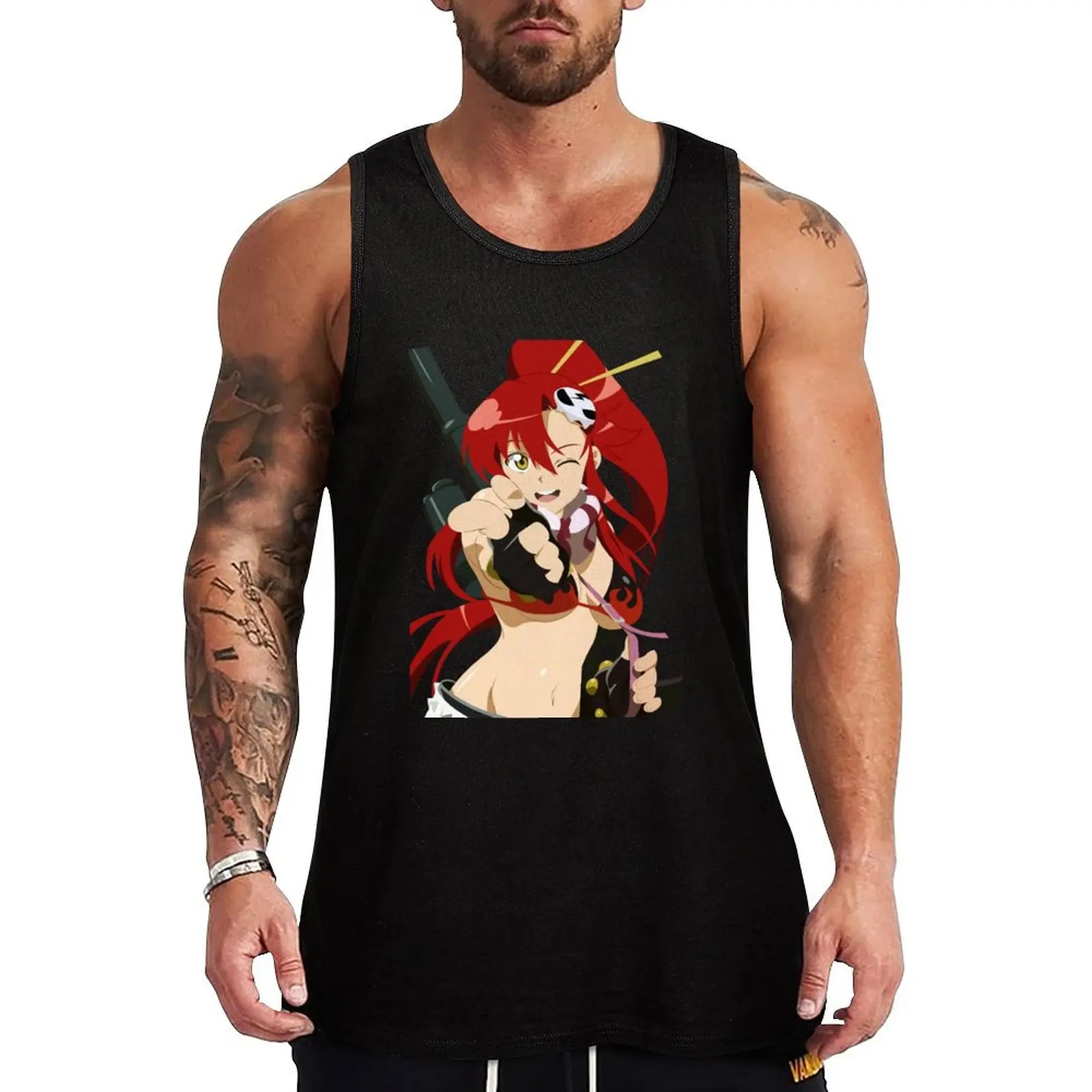 

Gurren Lagann - Yoko Littner Tank Top cool things Men's summer vest Fitness men clothing T-shirt male