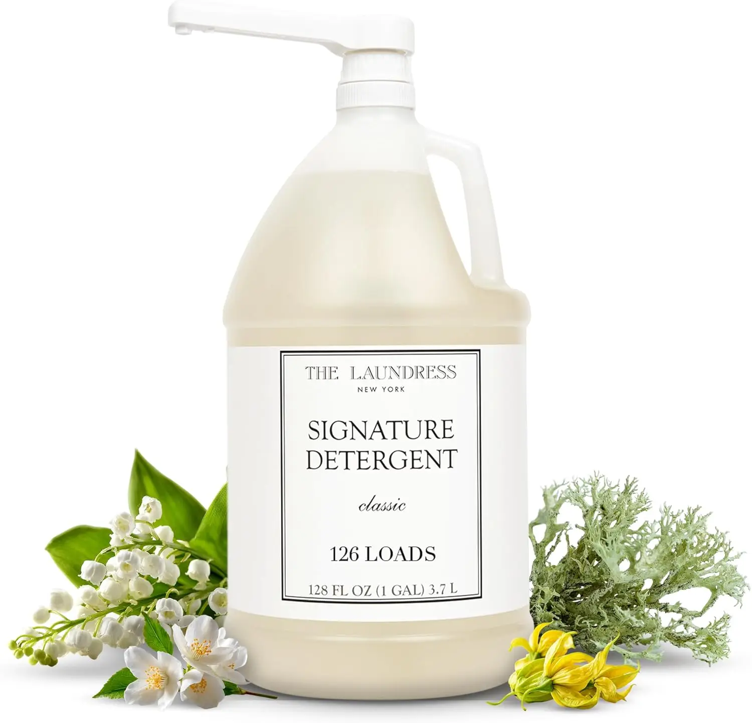 

Luxury Laundry Detergent, Gallon Pump, 126 Loads, Scented Signature Classic Fragrance, Concentrated Triple Enzyme