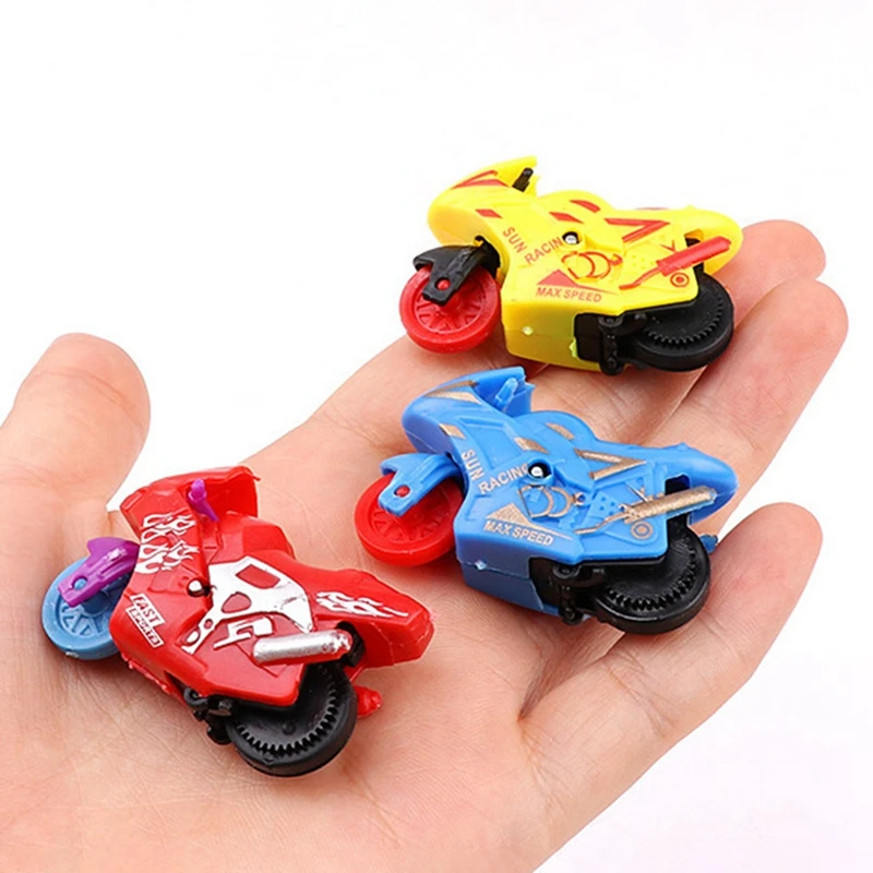 Mini Colorful Plastic Pull Back Motorcycle Toys For Kids Birthday Party Favors Pinata Filler Carnival Prizes Fun Game Gift