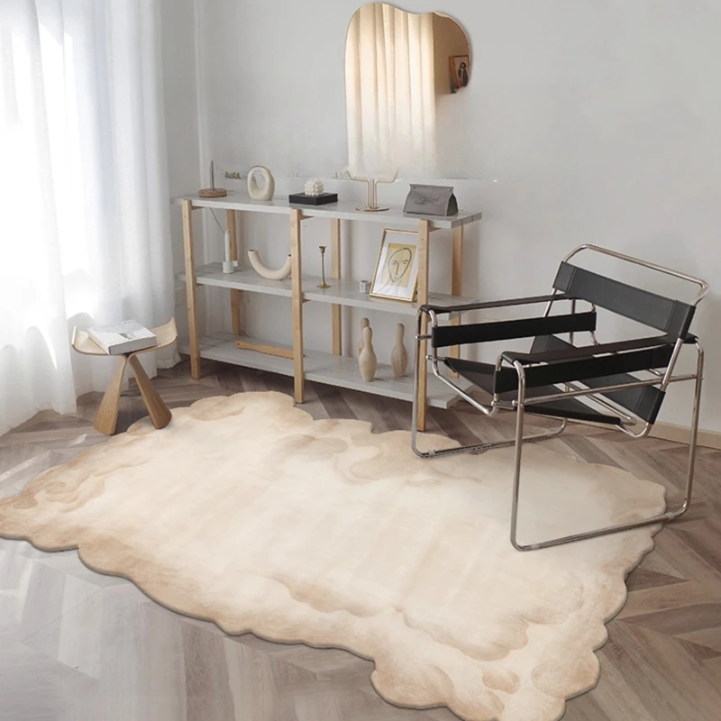 Irregular Shape Bedroom Decor Gradient Carpet Luxury Carpets for Living Room Fluffy Soft Lounge Floor Mat Thick Plush Study Rug
