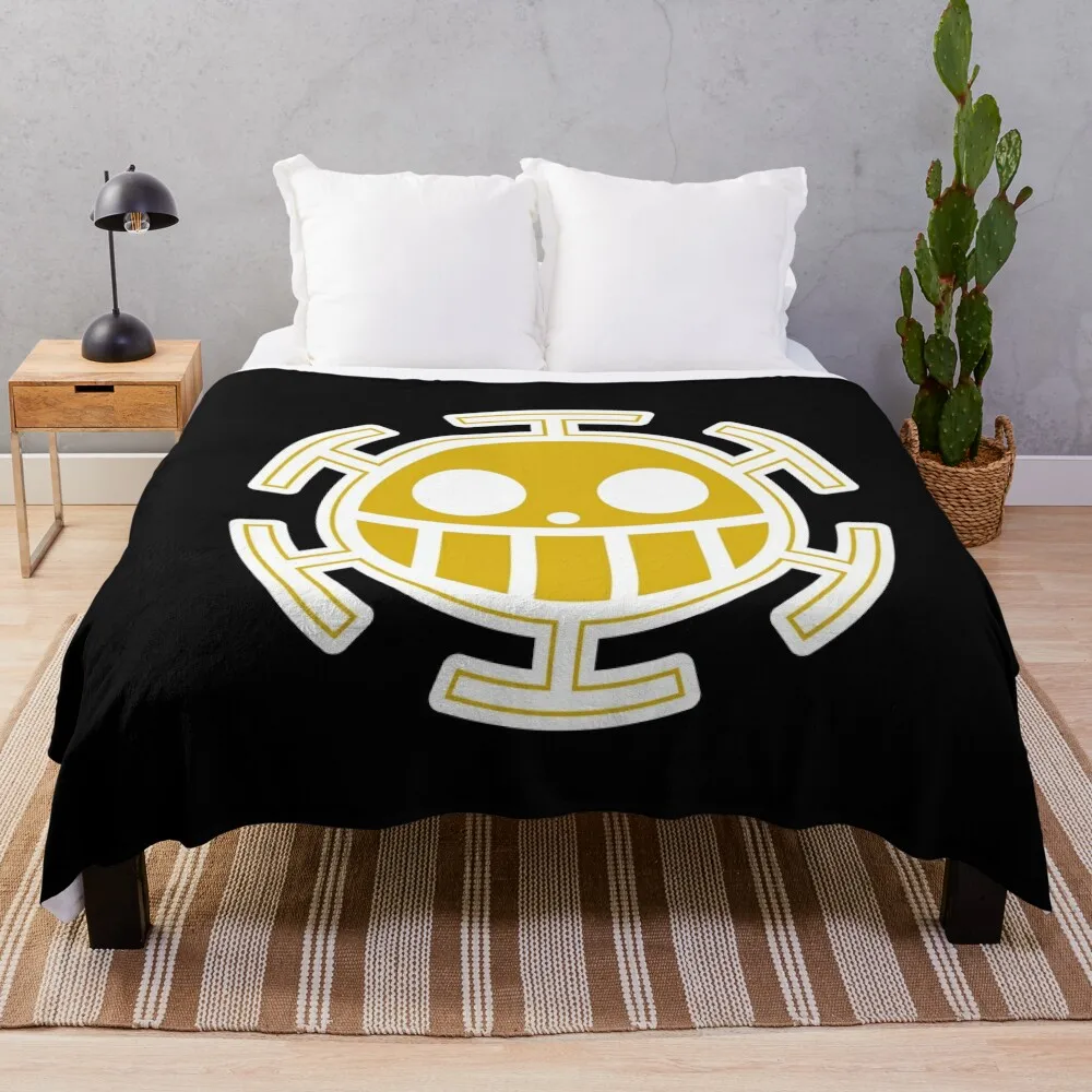 

Heart Pirates Jolly Roger Throw Blanket Summer Beddings wednesday Blankets