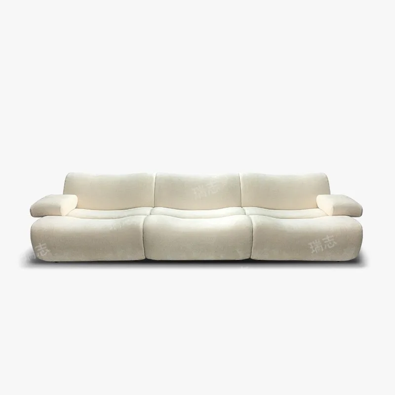 

Italian, minimalist, bamboo, sofa, living room, furniture, genuine leather, frosted cloth, special shape