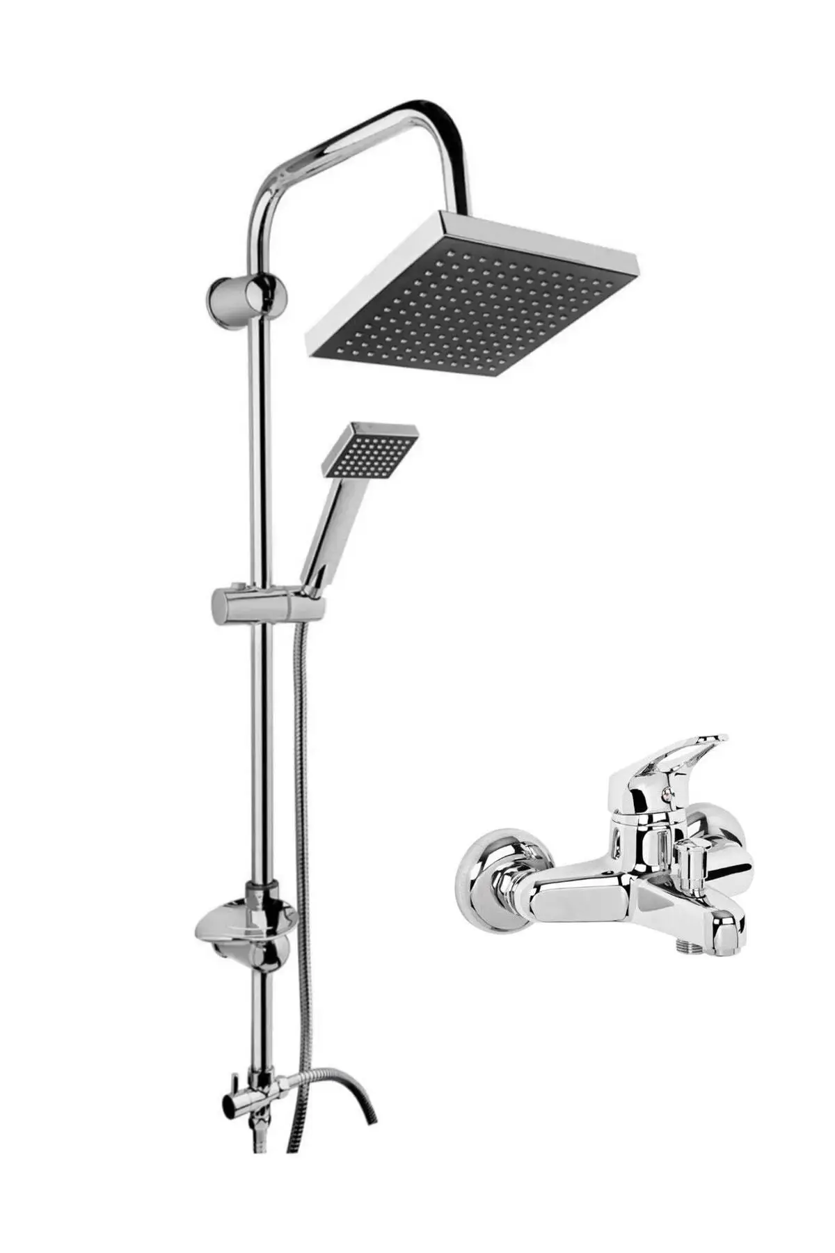 Robot Square Hill Shower System Multi-Function Sprinkler Shower Set Aç Kapa Bathroom Bataryalı