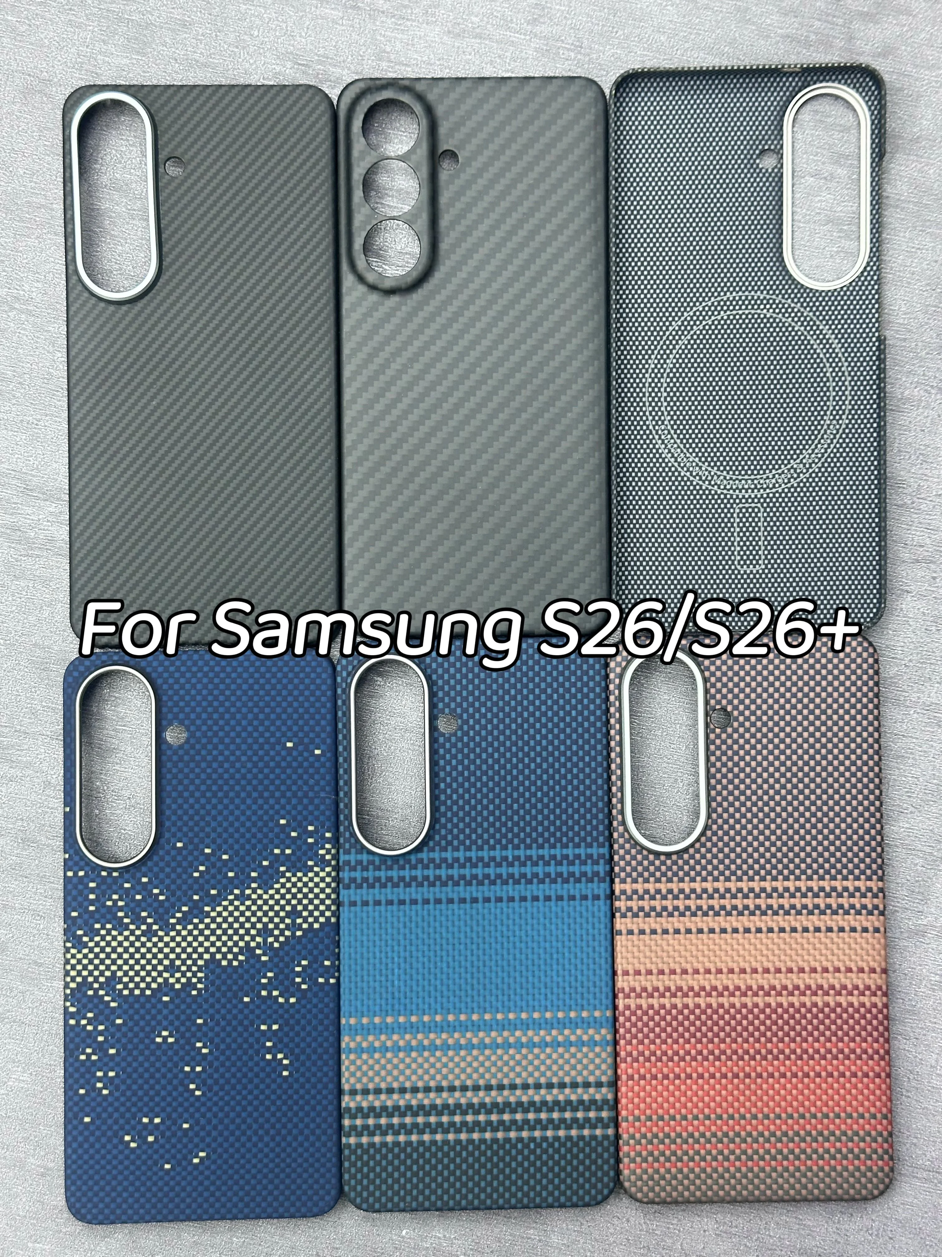 For Samsung Galaxy S26/S26+ Premium Aramid Fiber Case, Plain Weave Kevlar with Color Choices, Slim Fit Protective Carbonn Cases